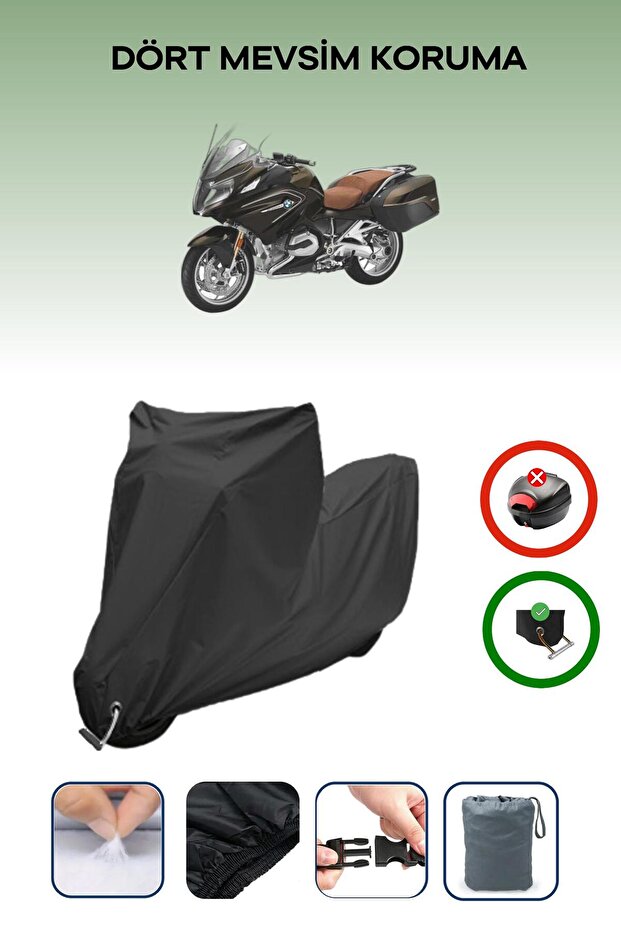 Black Lock Compatible Bmw R 1200 Rt Compatible Motorcycle Tarpaulin Waterproof