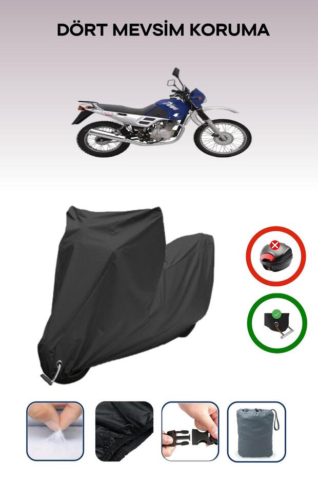 Black Lock Compatible Jawa 125 Sport Compatible Motorcycle Tarpaulin Waterproof