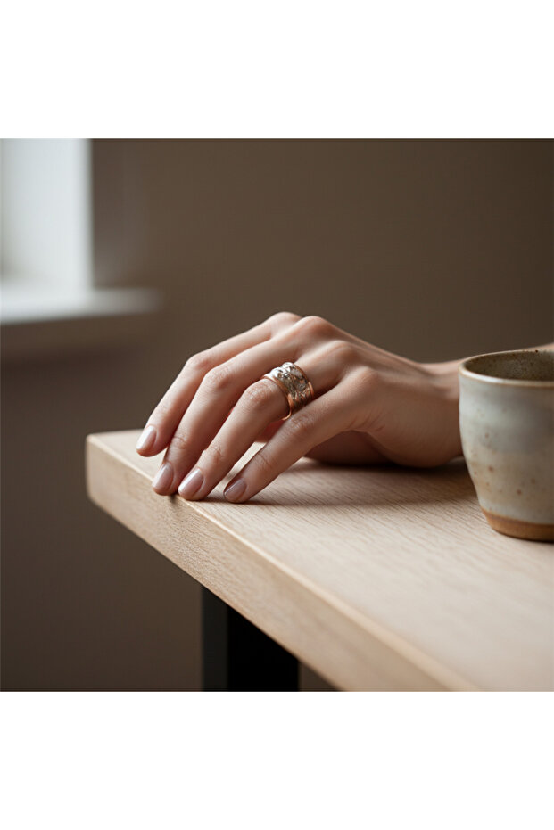 Gray Wrinkled Ring - 3