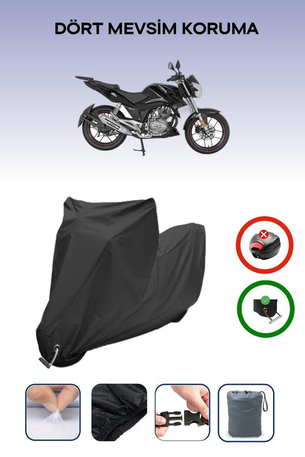 Black Lock Compatible Mondial 150 Z-One Compatible Motorcycle Tarpaulin Waterproof