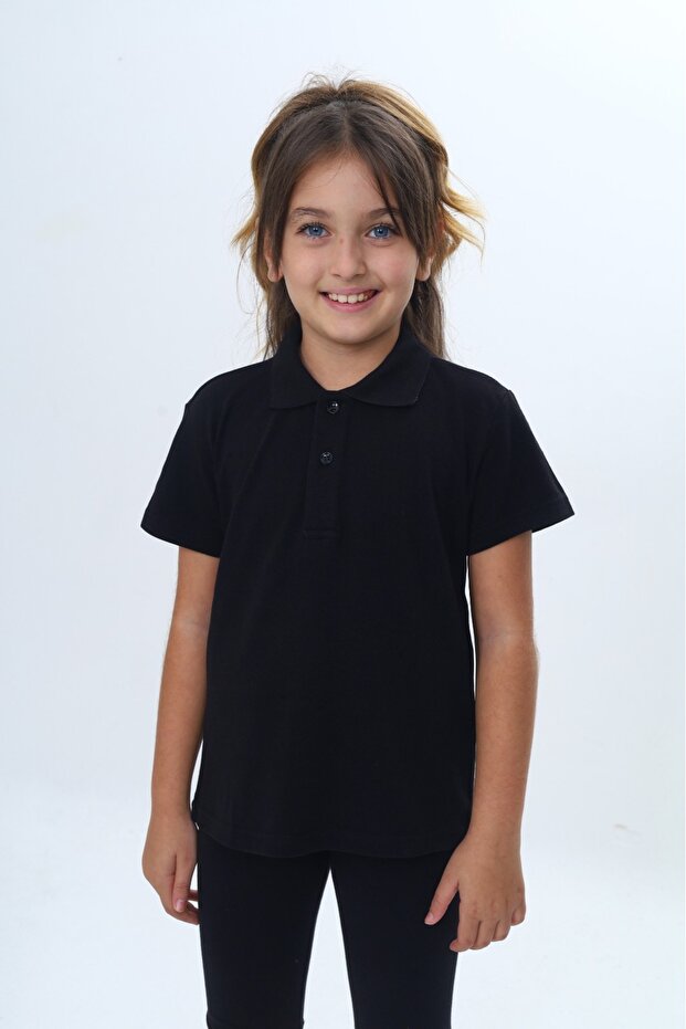 Unisex Kids Polo Neck T-Shirt