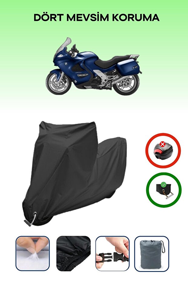 Black Lock Compatible Bmw K 1200 Gt Compatible Motorcycle Tarpaulin Waterproof