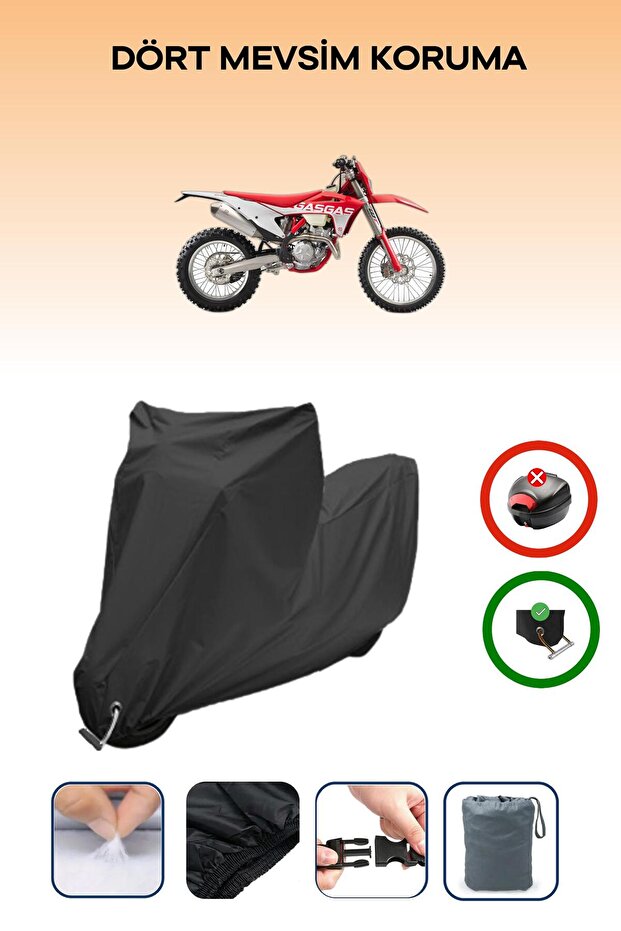 Black Lock Compatible Gas Gas Ec 250 F Compatible Motorcycle Tarpaulin Waterproof