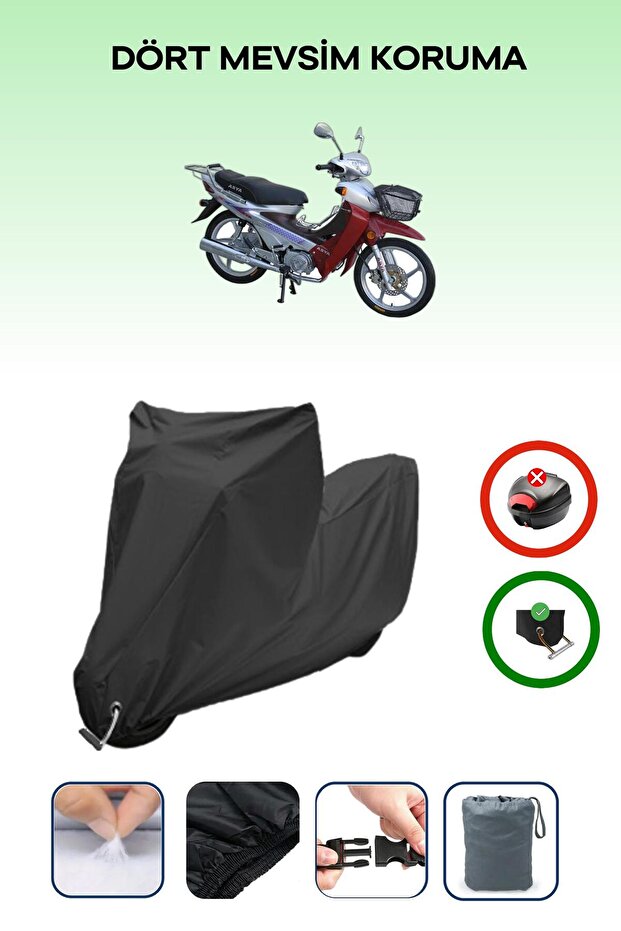 Black Lock Compatible Asia as 110-8 Compatible Motorcycle Tarpaulin Waterproof
