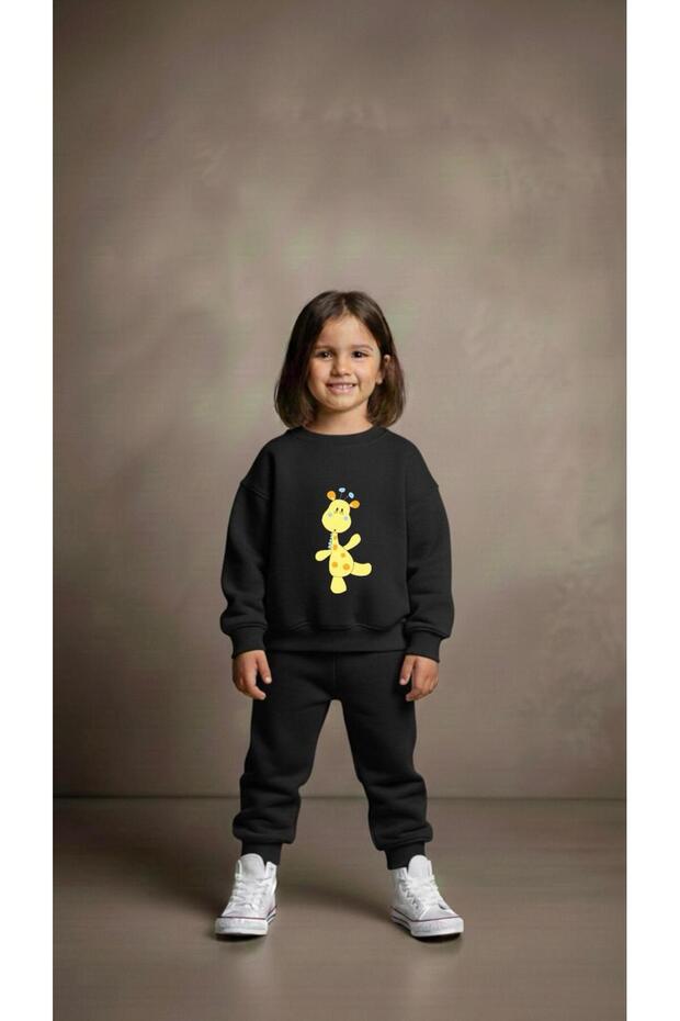 Team Sweatshirt Giraffe V1 Printed Girls Boys Crew Neck3 4-5-6-7-8-9-10-11-12Years