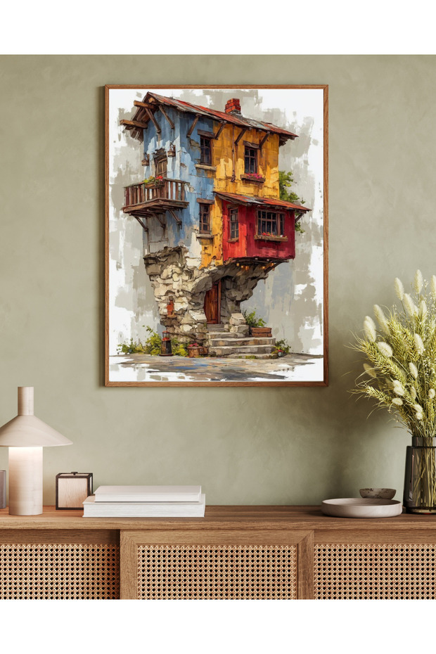 One Piece Living Room Office Decor Painting Stand Alone Artwork Vrynt