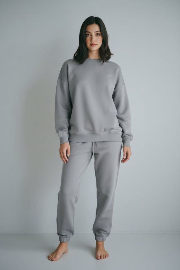 Gray Two-Thread Tracksuit Set - 2