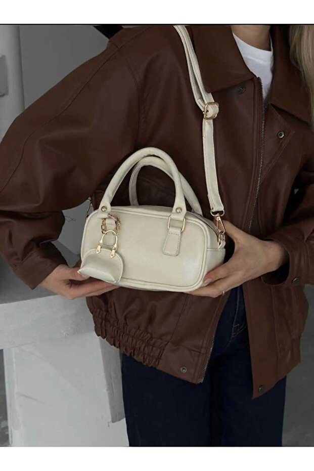 Women's Hand and Shoulder Bag Cream