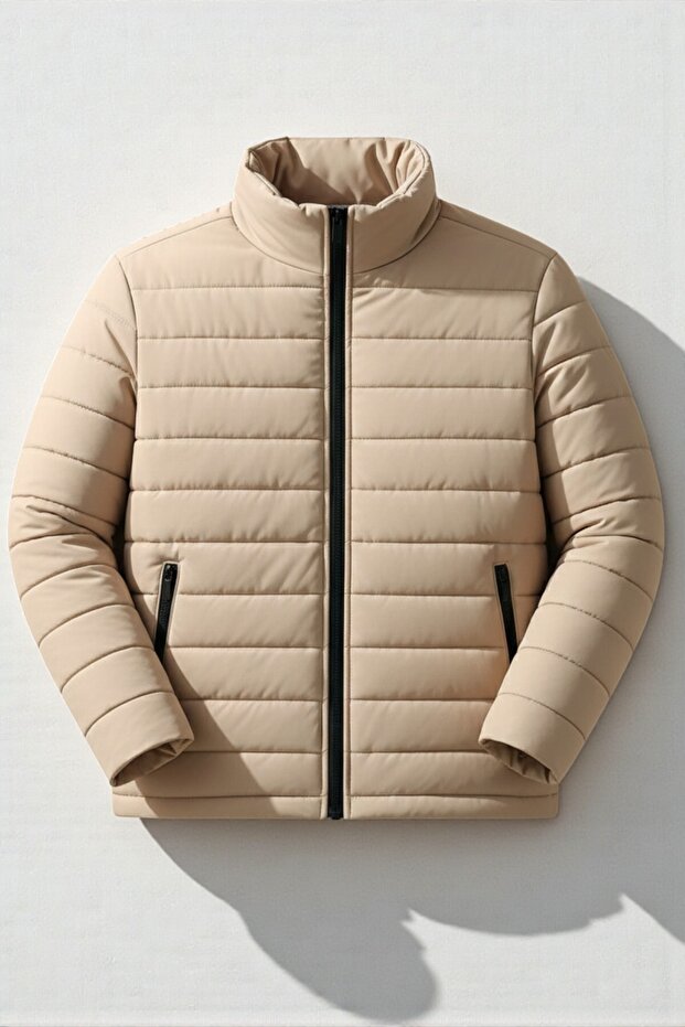 Men's New Season Quilted Double Pocket Lined Coat Jacket