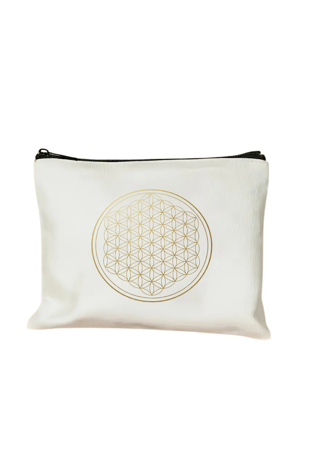 Canvas Makeup Bag Flower of Life Printed