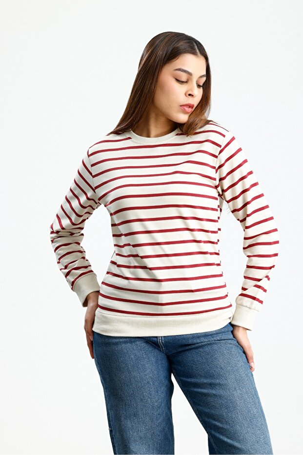 Basic Crew Neck Regular Sweatshirt - 4