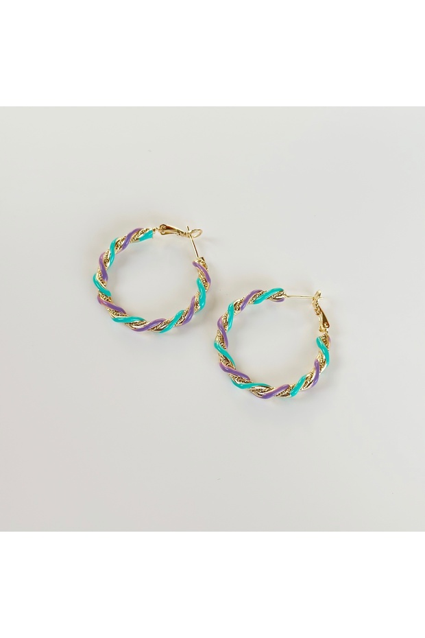 Candy Twist Halka Küpe - 2