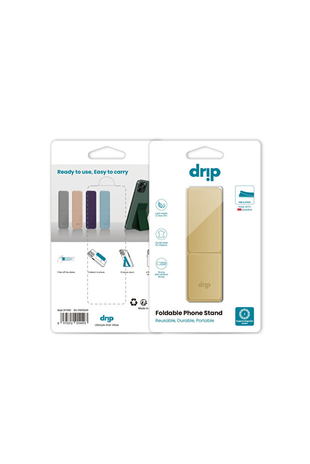 Drip - Foldable Phone Holder - Light Gray - 1