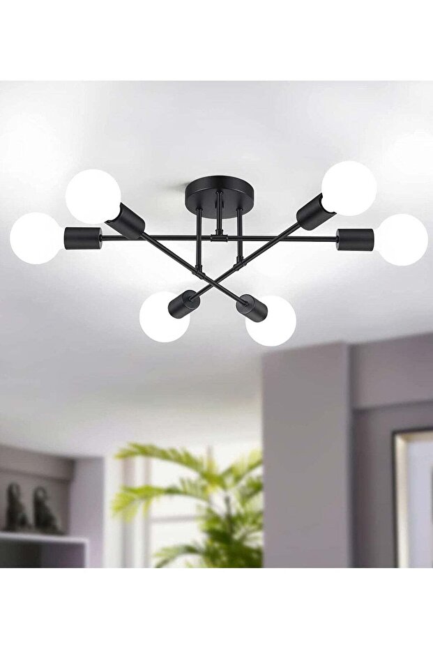 Modern Black Sputnik Chandelier