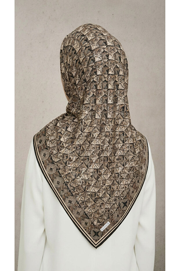 وشاح من الرايون بنمط هندسي - إكرو - 5