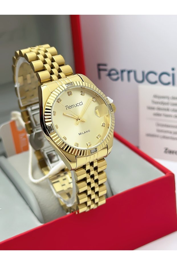 Steel Strap Calendar Women's Wristwatch 3 Atm Water Resistant 2 Years Warranty + Bracelet Gift