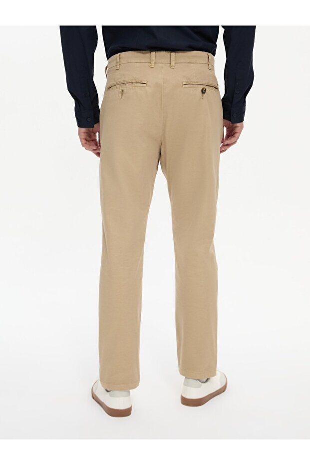 Basic Gabardin Regular Bej Pantolon - 3