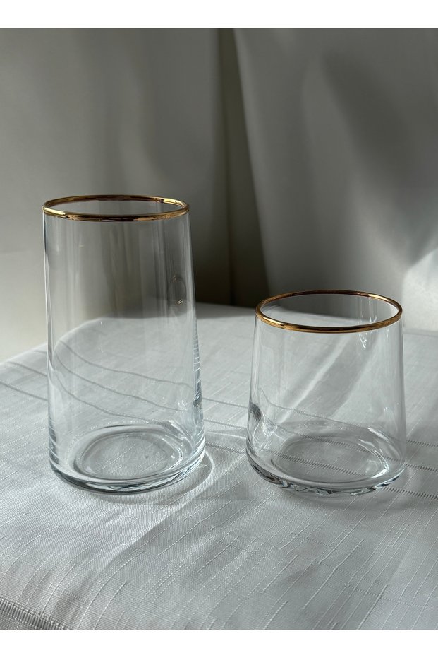 Set of 12 Vera Gold Water and Soft Drink Glasses
