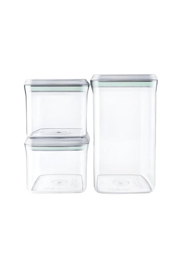 Sealed with Keys Leakproof Set of 3 Transparent Food Storage Containers Bpa Free