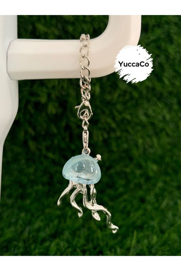 Jellyfish Thermos Chain Thermos Ornament/Jellyfish Thermos Charm/Figure Bag Charm