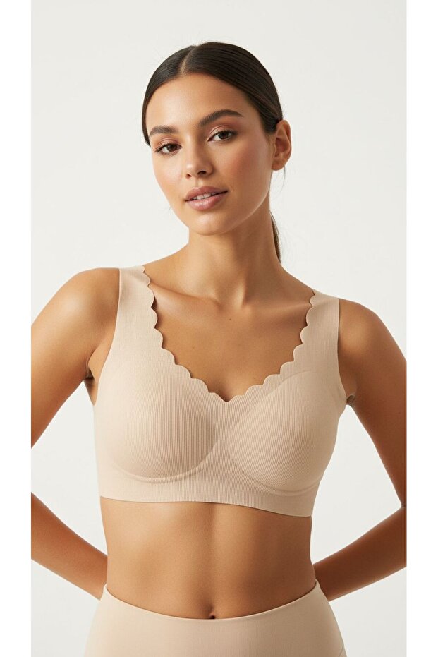 Women's Skin Laser Cut Padded Sports Bra - 1