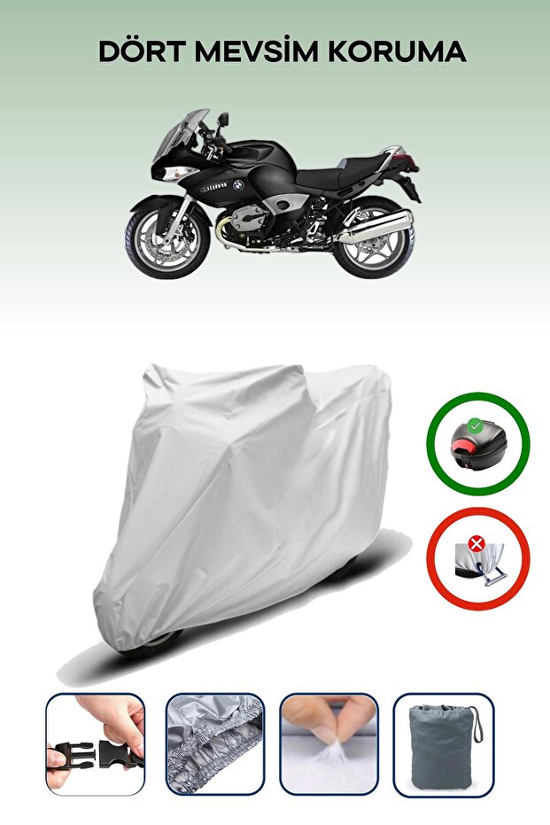 Gray Rear Bag Compatible Bmw R 1200 St Compatible Motorcycle Tarpaulin Motor Cover