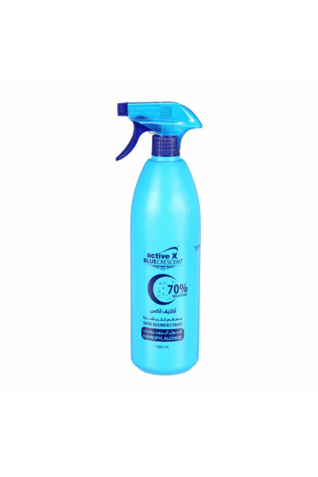 X Blue Crescent Skin Disinfectant Isopropyl Alcohol 70% Solution- 1000ml