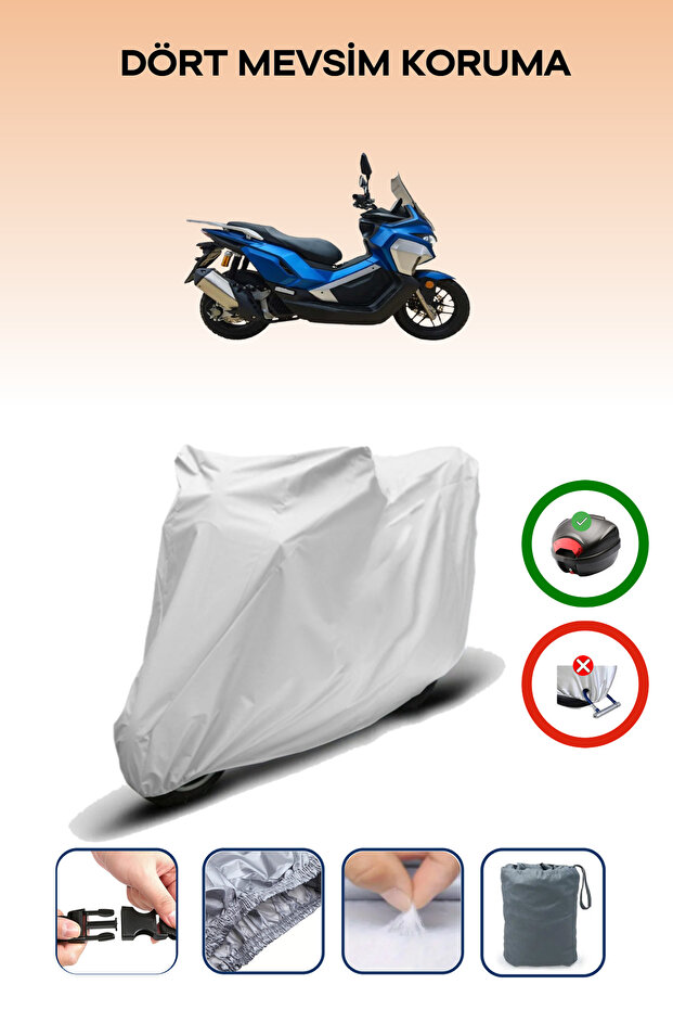 Gray Rear Bag Compatible Revolt Rsx7 Compatible Motorcycle Tarpaulin Motor Cover