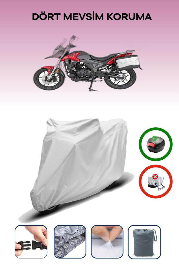 Gray Rear Bag Compatible Mondial Rx1 Compatible Motorcycle Tarpaulin Motor Cover