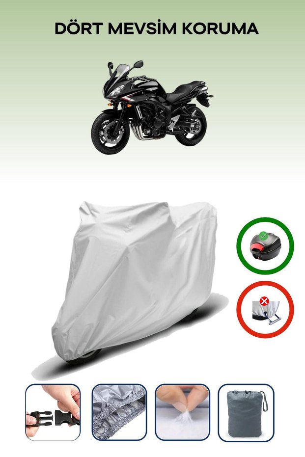 Gray Tail Bag Compatible Yamaha Fz6 Fazer Abs Compatible Motorcycle Tarpaulin Motor Cover