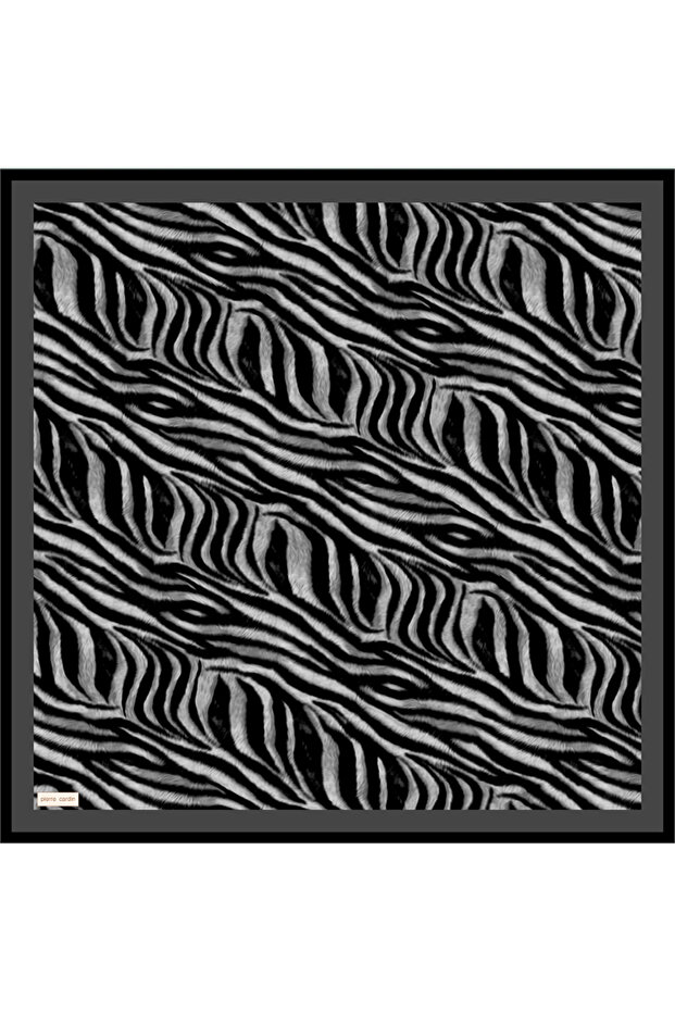 Gray 90X90 Silk Twill Scarf