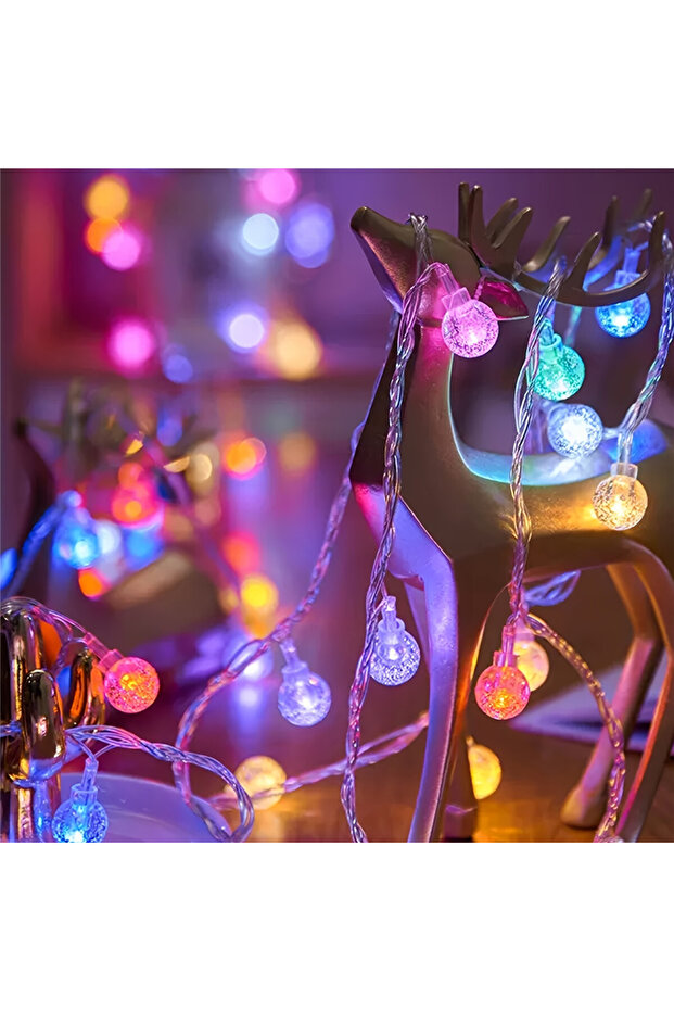 3M 20LEDs Multicolor LED Bubble Ball String Lights Golden Glow Battery Operated Indoor Fairy Lights