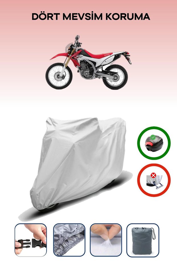 Gray Tail Bag Compatible Honda Crf 250 L Compatible Motorcycle Tarpaulin Motor Cover