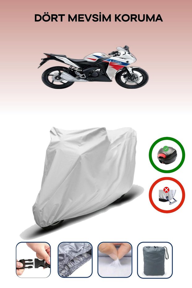 Gray Rear Bag Compatible Honda Cbr 125 R Compatible Motorcycle Tarpaulin Motor Cover