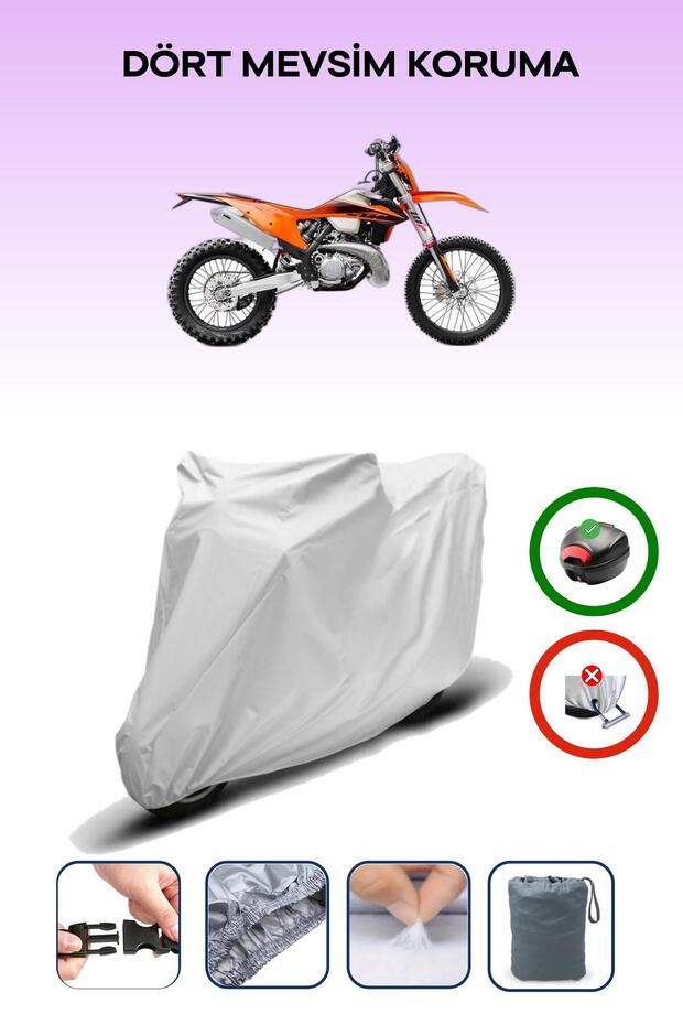 Gray Rear Bag Compatible Ktm 250 Exc Tpi Compatible Motorcycle Tarpaulin Engine Cover