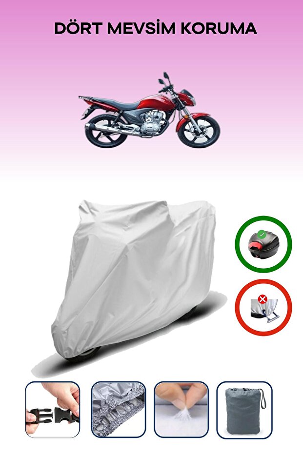 Gray Rear Bag Compatible Kuba Platinum Compatible Motorcycle Tarpaulin Motor Cover
