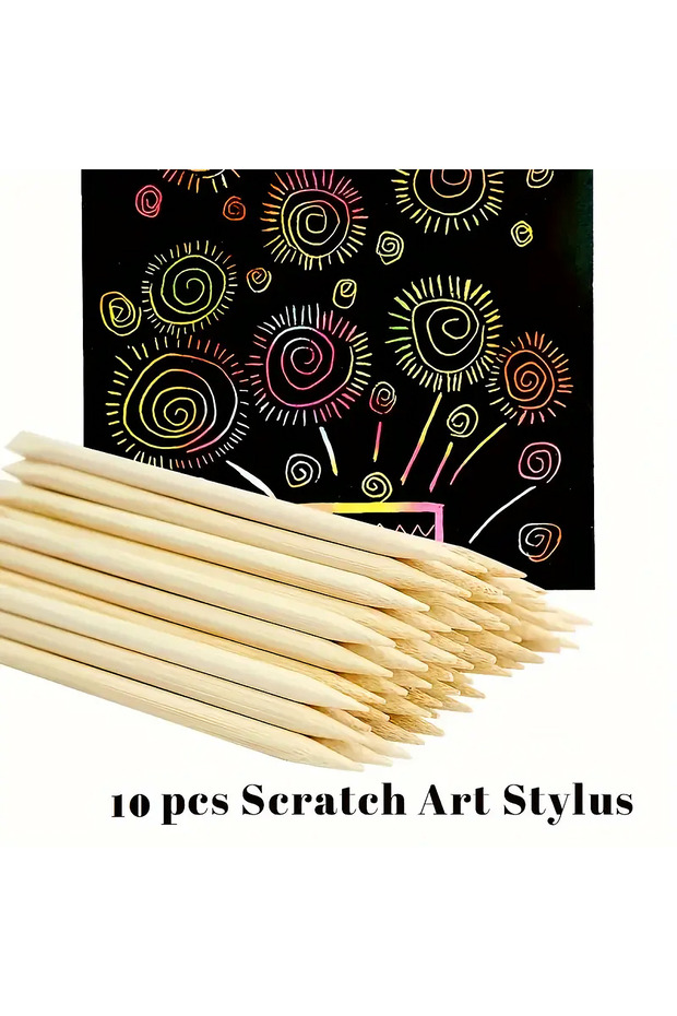 10pcs 10pcs Scratching Pens without paper, Scratch-off Art Stylus, Paper Brush Coloring Stylus Scrap