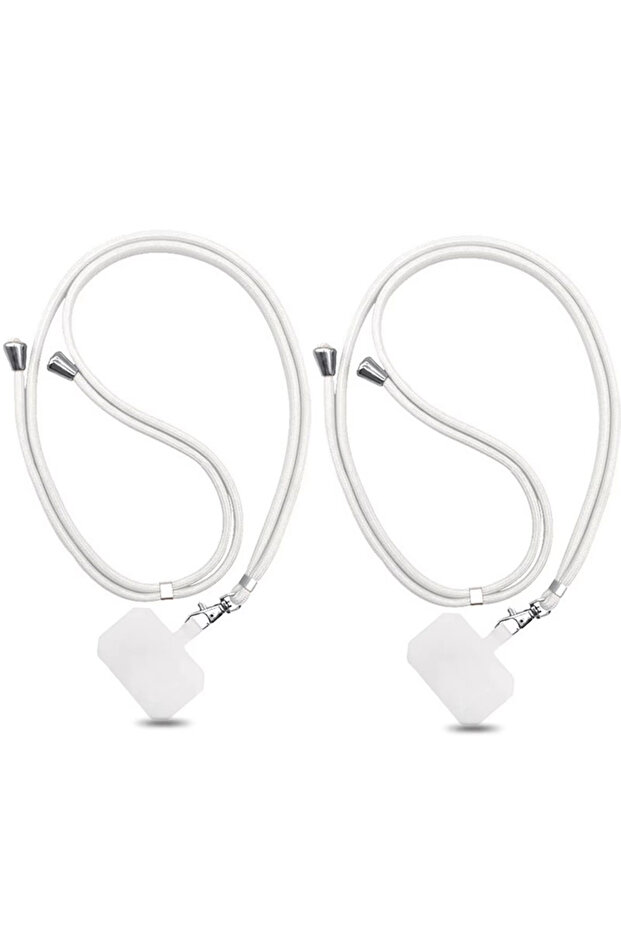White-2pcs 1/2pcs Universal Adjustable Phone Lanyard Strap Mobile Phone Hanging Rope Neck Straps Ant