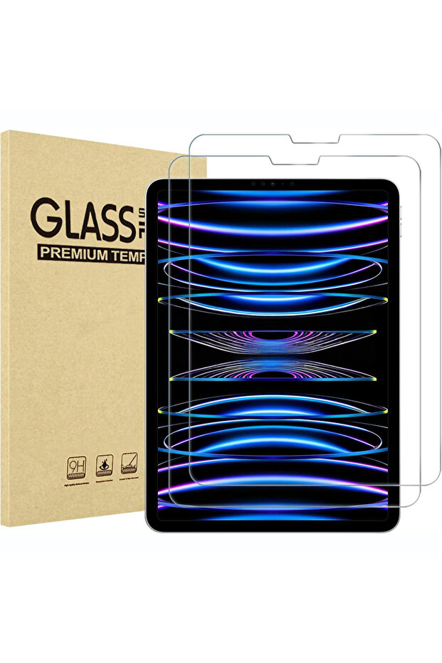 2pcs Tempered Glass 2pcs 9H Tempered Glass For iPad Pro 11 1st/2nd/3rd/4th 2018 2020 2021 2022 Clear