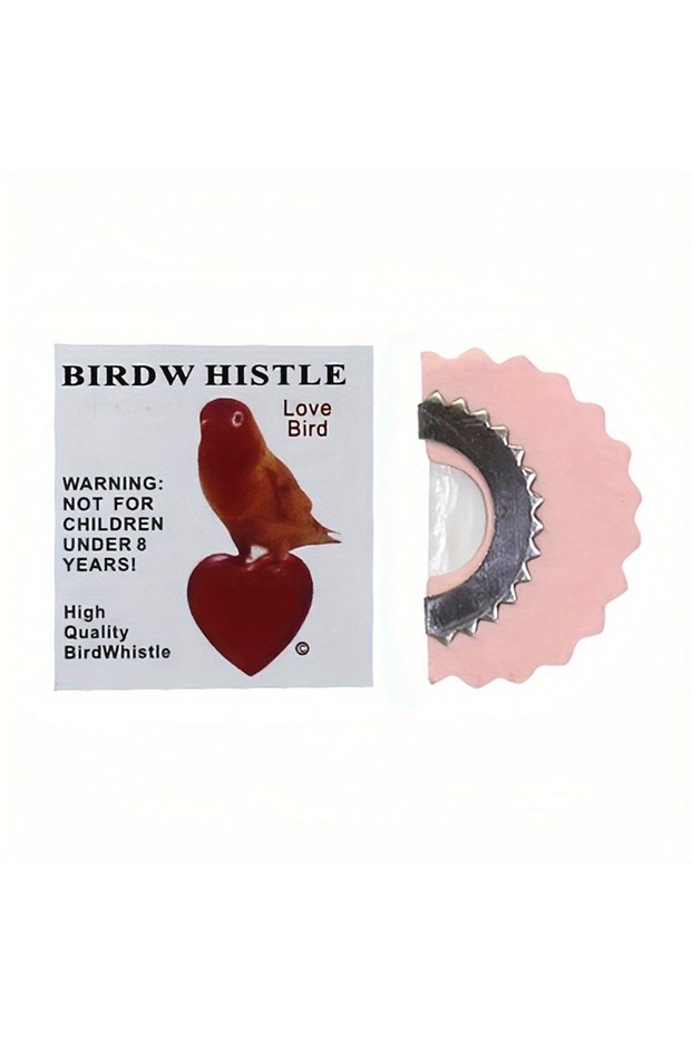 Pink Hot Selling Easy-to-Use Bird Whistle Toy with Realistic Chirps - Metal Attracts Birds with Lif
