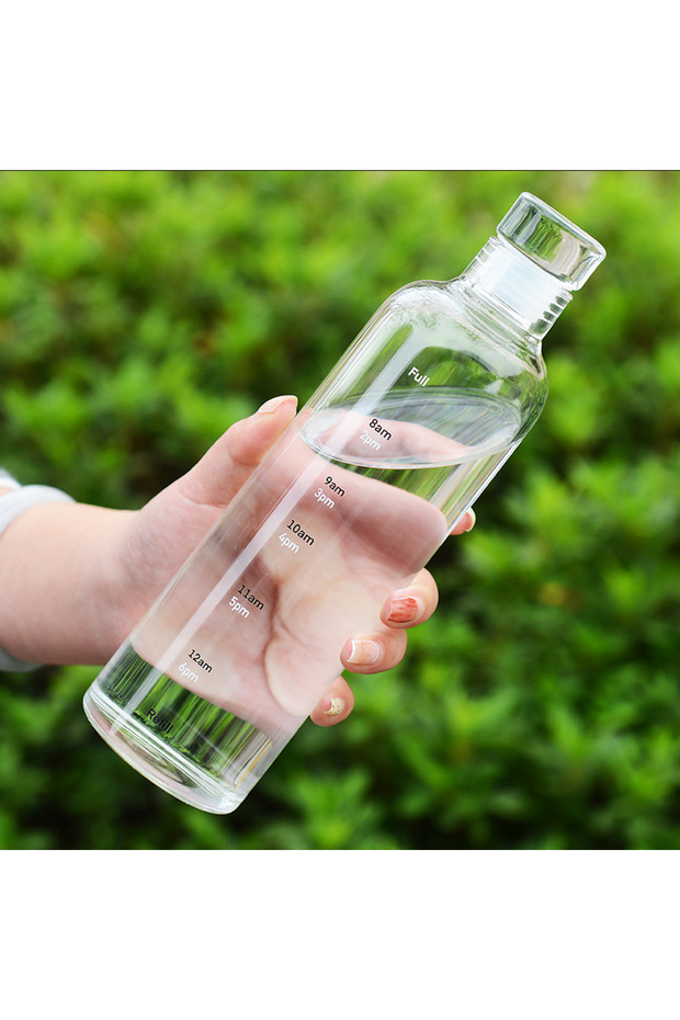 750ml White 1pc Clear Water Bottle,500/750ml Plastic Sports Water Bottle Large Capacity Leak Proof W