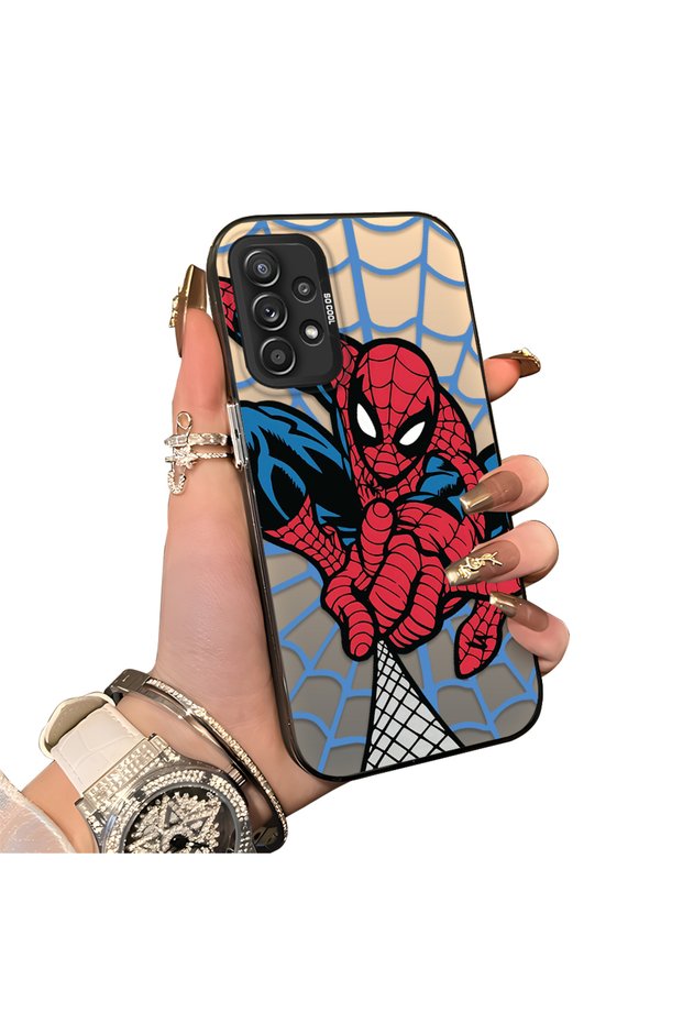 حافظة هاتف سامسونج جالاكسي A52 متوافقة مع حافظة هاتف سبايدرمان السيليكونية الشهيرة