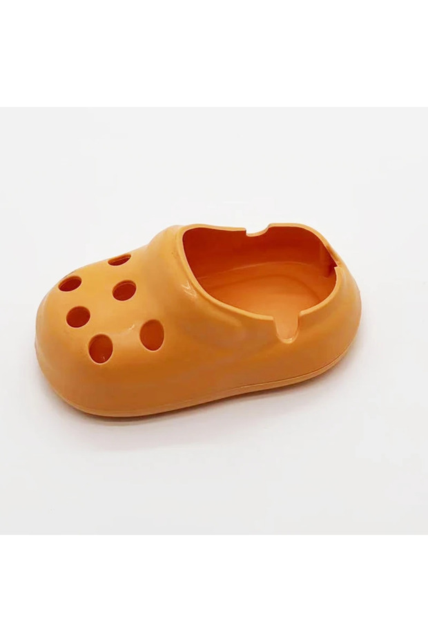 Orange Creative Cute Hole Shoe Ashtray, Flame Retardant PP Material+anti Fly Ash, Suitable for Home/
