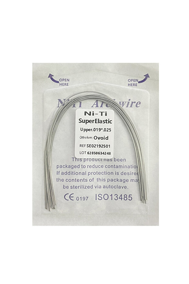 19x25 Upper 10pcs/Pack AG Dental Orthodontic Arch Wires NITI Round / Rectangular Oval Form Ortho Arc