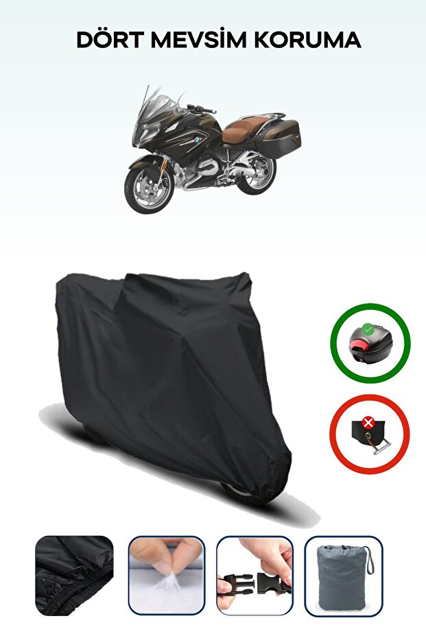 Black Rear Bag Compatible Bmw R 1200 Rt Compatible Motorcycle Tarpaulin Motor Cover