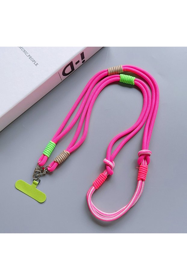 Polyester / Nylon 7 Personalized Trend Double Color Mobile Phone Universal Lanyard Diagonal Span Lon