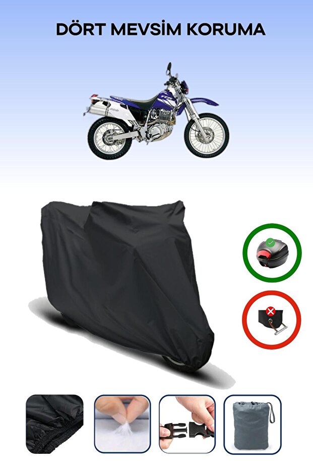 Black Tail Bag Compatible Yamaha Tt 600 E Compatible Motorcycle Canvas Motor Cover