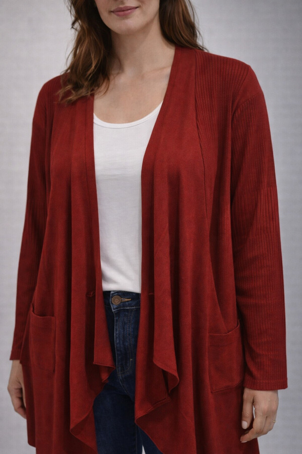 Asimetrik Triko Hırka - 2