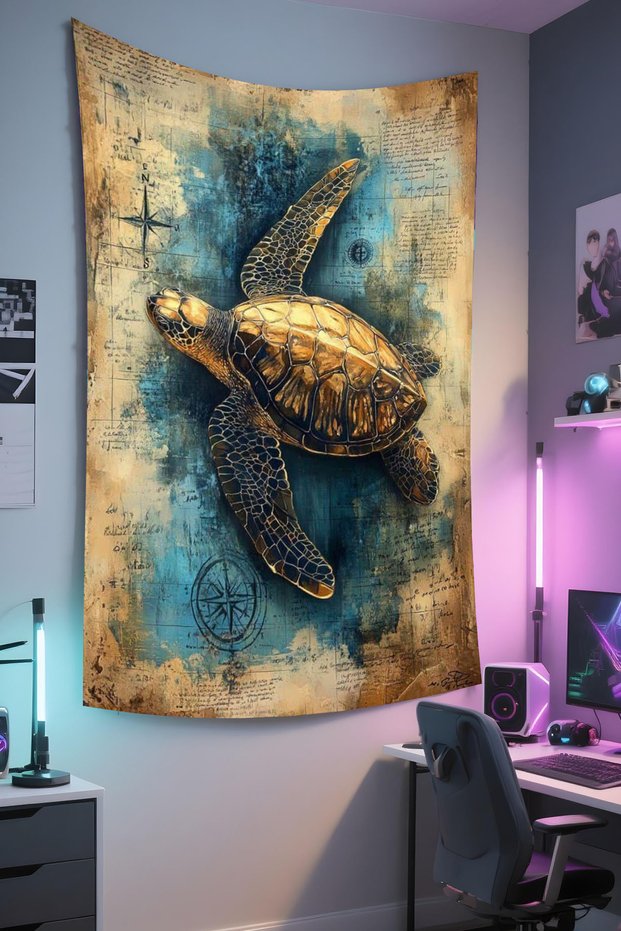 Gamer Wall Cloth, Playstation Xbox – Animal Themed, High-Quality Fabric, Tapestry Wall Carpet