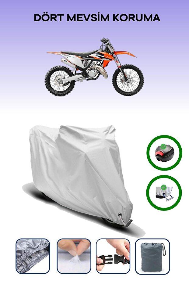 Gray Rear Bag and Lock Compatible Ktm 125 Sx Compatible Engine Tarpaulin